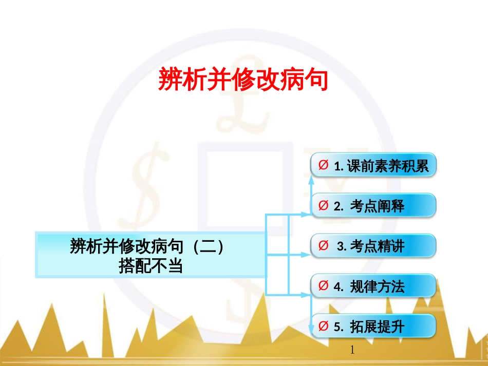 高考语文一轮复习 语言文字运用 正确使用成语（一）课件 新人教版 (39)_第1页