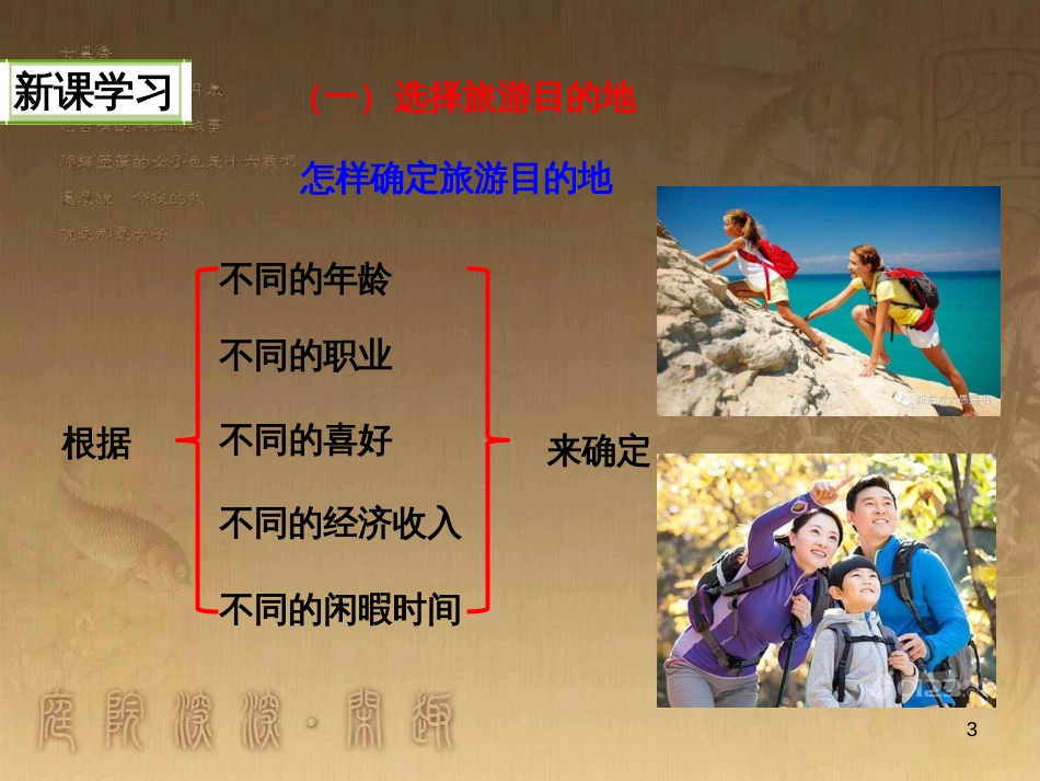 七年级地理下册 5.3 学习与探究——设计一个旅游方案课件 中图版_第3页