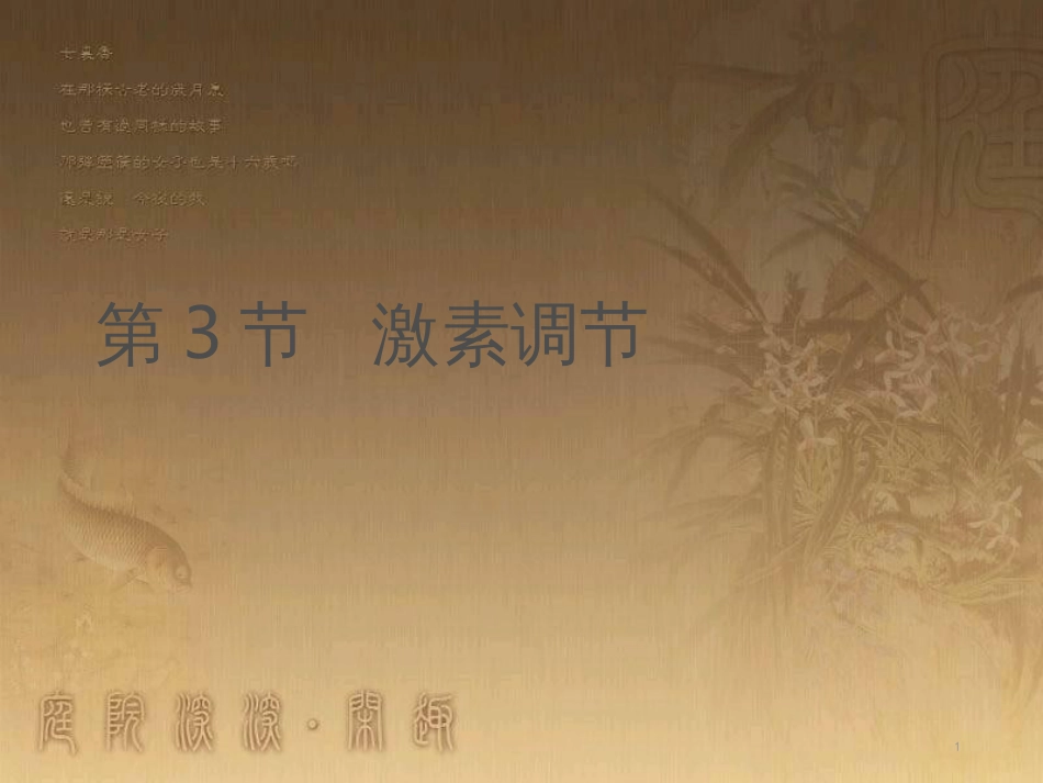 七年级生物下册 12.3《激素调节》课件 北师大版_第1页