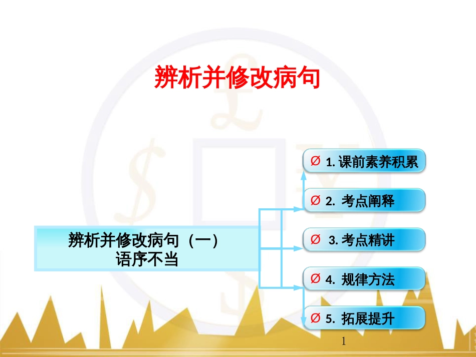 高考语文一轮复习 语言文字运用 正确使用成语（一）课件 新人教版 (44)_第1页