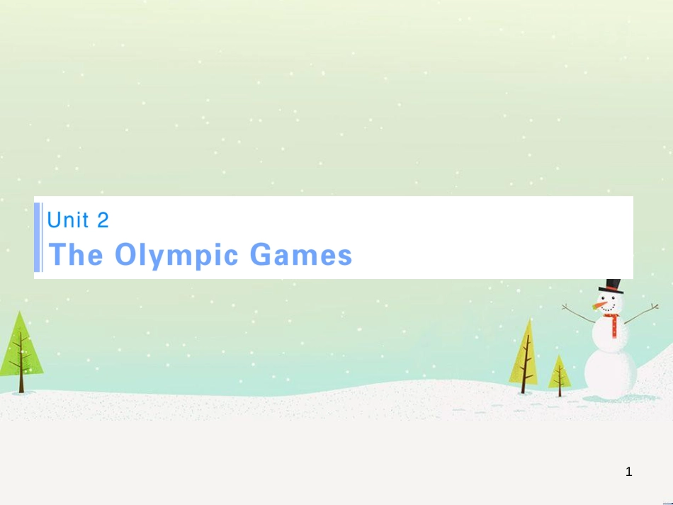 高考英语一轮复习 Unit 2 The Olympic Games知识点复习讲解课件 新人教版必修2_第1页