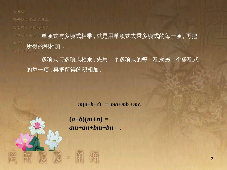 七年级数学下册《1.4 整式的乘法》课件 （新版）北师大版_第3页