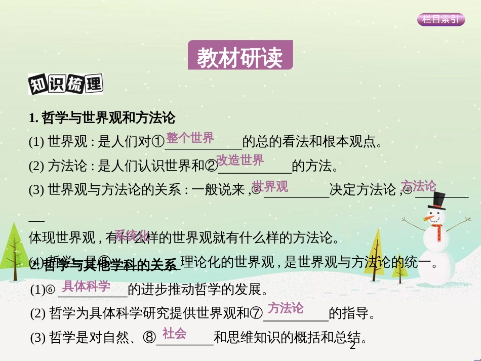高考政治一轮复习 第二单元 探索世界与追求真理（第3课时）世界的本质课件（必修4） (6)_第2页