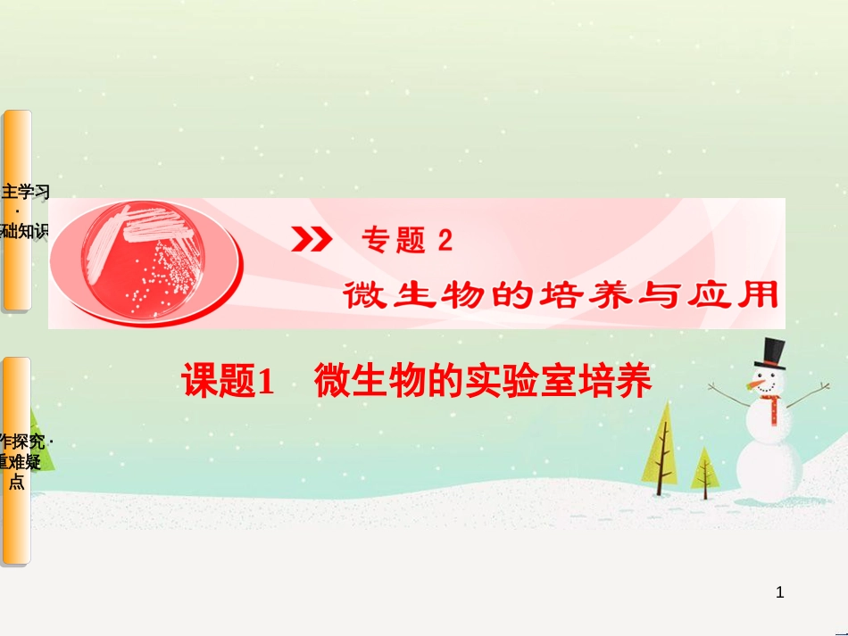 高三生物一轮复习 专题1 传统发酵技术的应用 课题1 果酒和果醋的制作课件 新人教版选修1 (18)_第1页