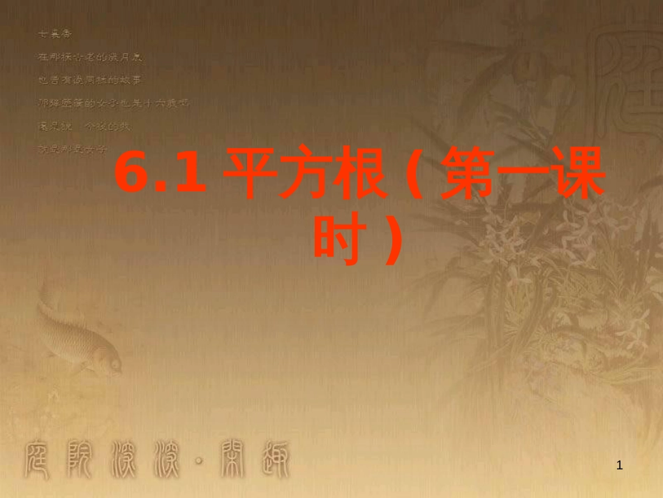七年级数学下册 第6章 实数 6.1 平方根（第1课时）课件 （新版）新人教版_第1页