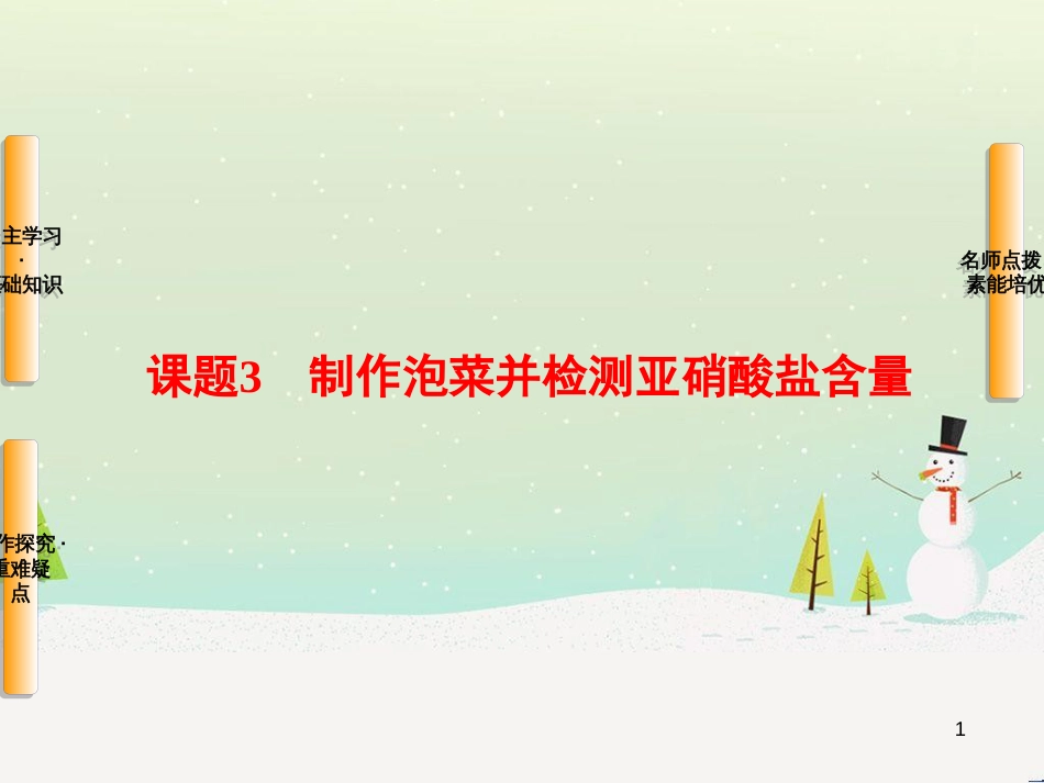 高三生物一轮复习 专题1 传统发酵技术的应用 课题1 果酒和果醋的制作课件 新人教版选修1 (20)_第1页