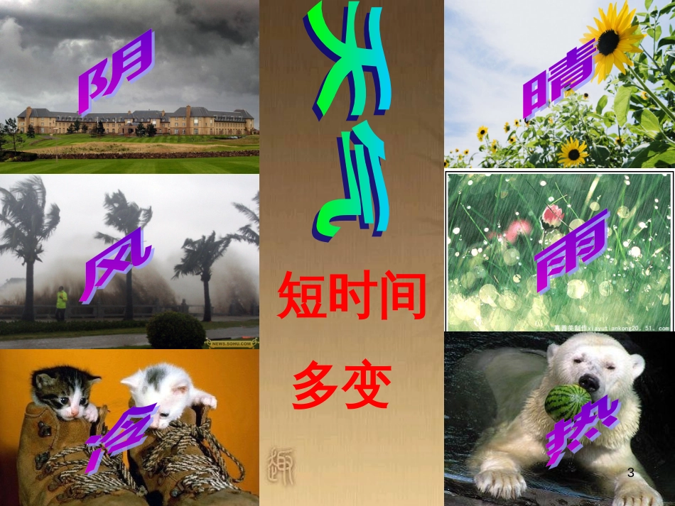 七年级地理上册 4.1《天气与气候》课件 （新版）湘教版_第3页