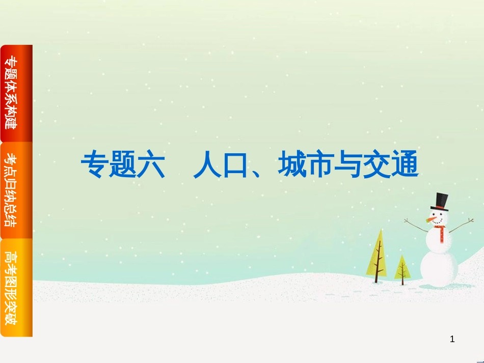 高考复习方案（全国通用）2016高考地理二轮复习 专题六 人口、城市与交通课件_第1页