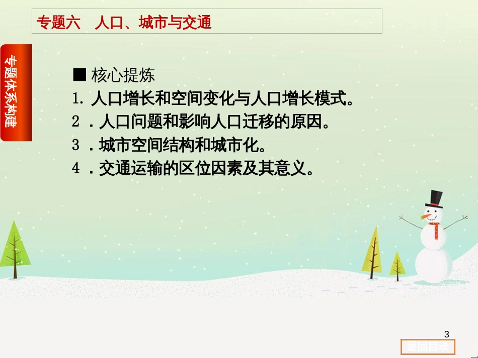 高考复习方案（全国通用）2016高考地理二轮复习 专题六 人口、城市与交通课件_第3页