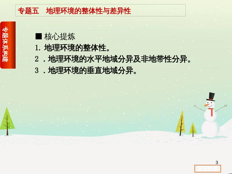 高考复习方案（全国通用）2016高考地理二轮复习 专题五 地理环境的整体性与差异性课件_第3页