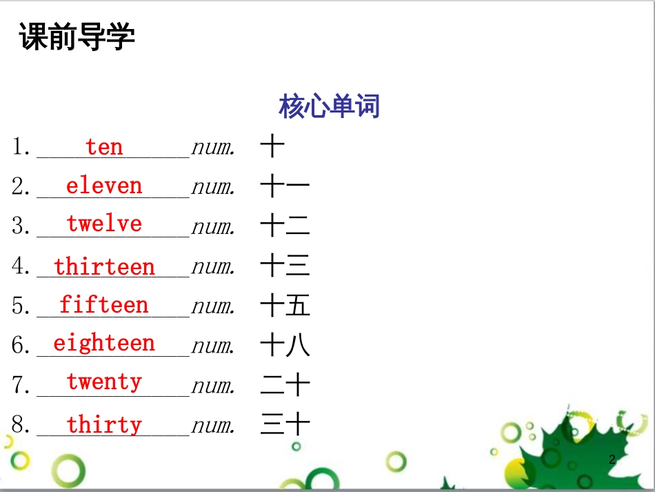 七年级英语上册 周末读写训练 WEEK TWO课件 （新版）人教新目标版 (488)_第2页