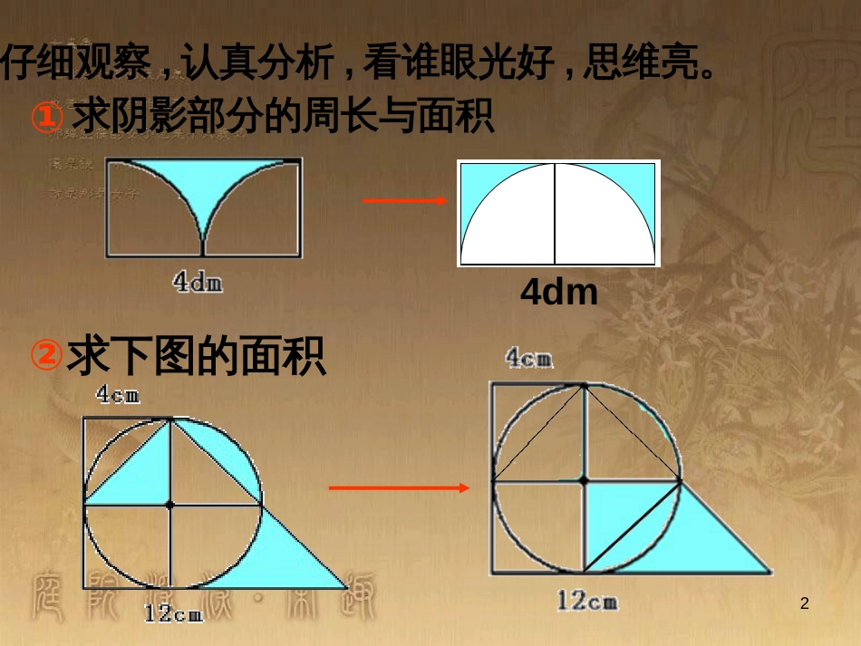 六年级数学下册 7.2 平面图形的周长和面积复习课件2 （新版）苏教版_第2页