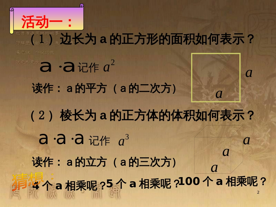 七年级数学上册 1.5 有理数的乘方 1.5.1 乘方课件 （新版）新人教版_第2页