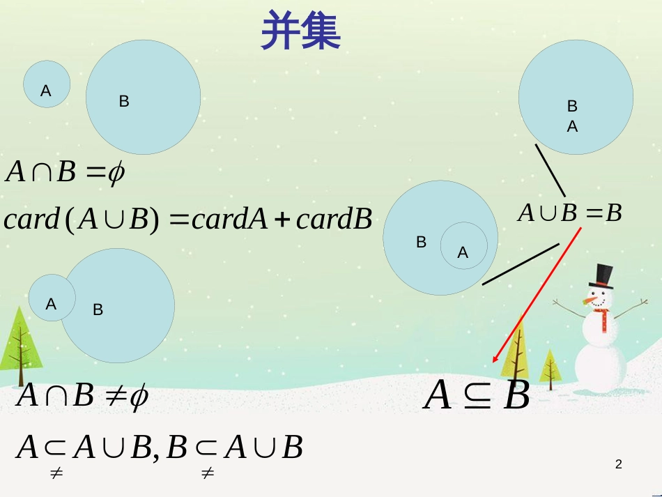 高一数学上册 第1章 集合和命题 1.3 集合的运算（2）并集课件 沪教版_第2页