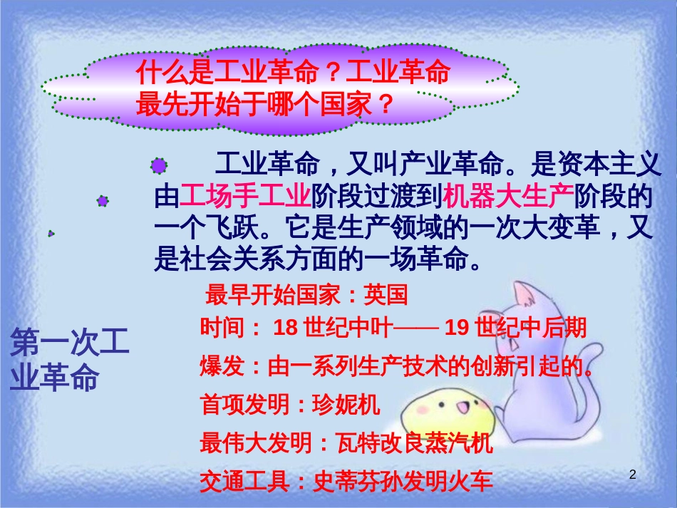 九年级历史上册 第五单元 资本主义的发展和社会矛盾的激化 第18课 第一次工业革命教学课件 中华书局版_第2页