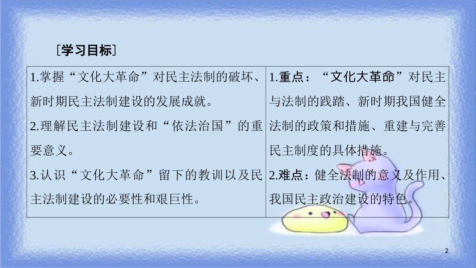 高中历史 第6单元 现代中国的政治建设与祖国统一 第21课 民主政治建设的曲折发展同步课件 新人教版必修1_第2页