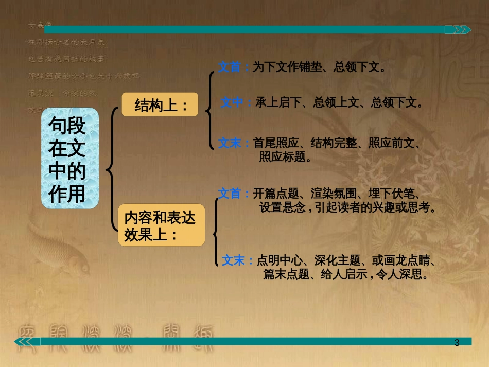 七年级语文上册 阅读考点精讲 记叙文 记叙文阅读-分析句段的作用课件 新人教版_第3页