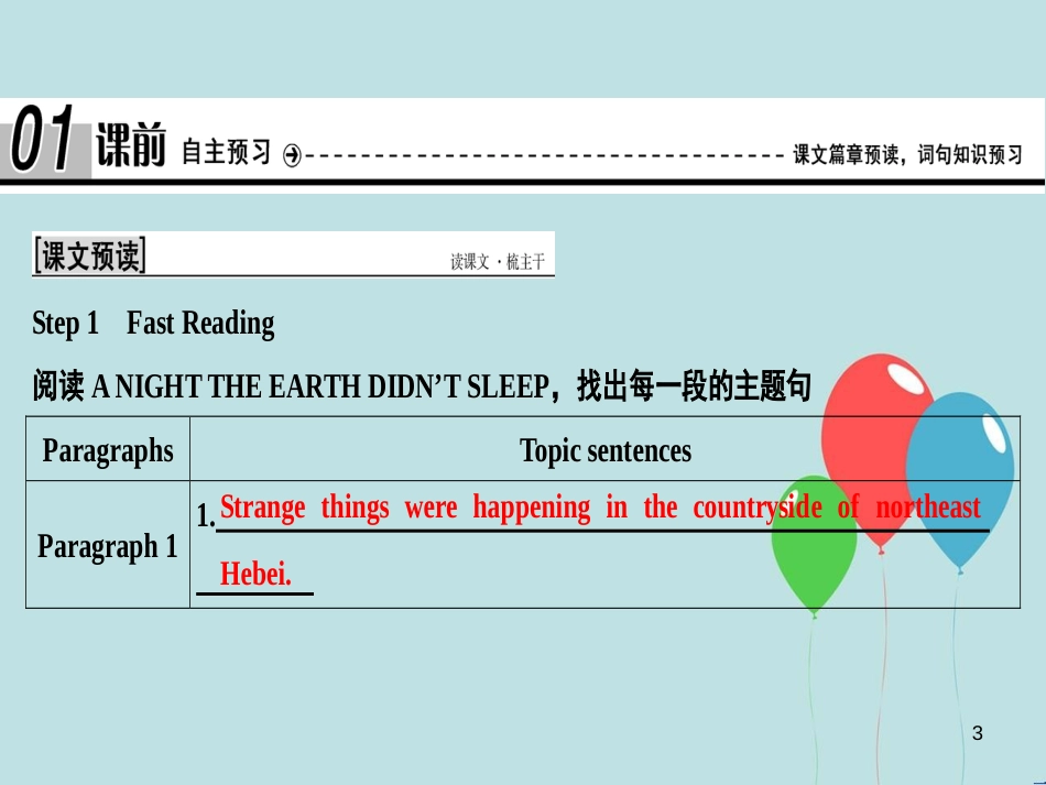 高中英语 Unit 4 Earthquakes Section Ⅰ Warming Up & Reading-Preparing课件 新人教版必修1_第3页