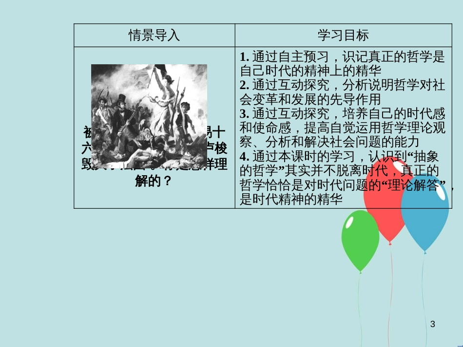 高中政治 第一单元 生活智慧与时代精神 第三课 第一框 真正的哲学都是自己时代的精神上的精华课件 新人教版必修4_第3页