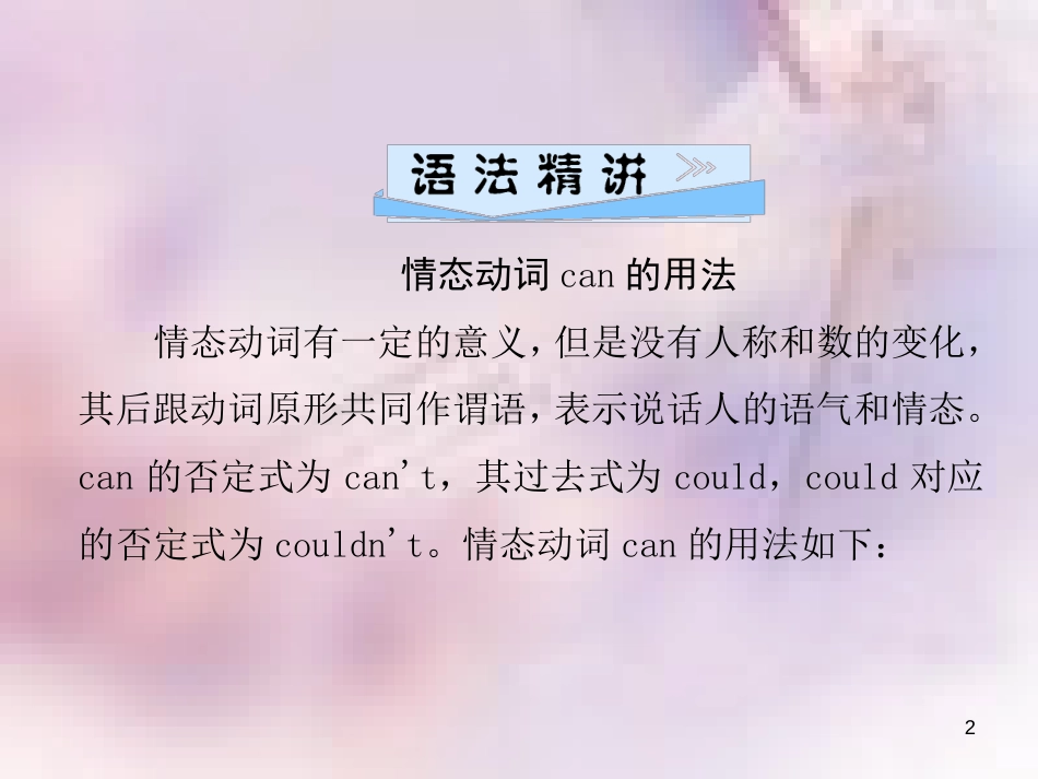 八年级英语上册 Unit 9 Can you come to my party（第2课时）Section A（Grammar Focus-3c）导学课件 （新版）人教新目标版_第2页