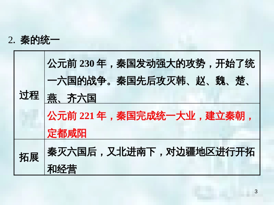 七年级历史上册 第三单元 秦汉时期 统一多民族国家的建立和巩固 第九课 秦统一中国教学优质课件 新人教版_第3页