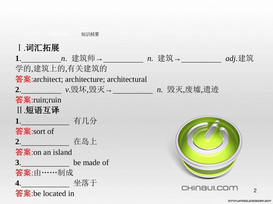 高中英语 Unit 6 Design Section Ⅴ 单元语法突破课件 北师大版必修2 (59)_第2页