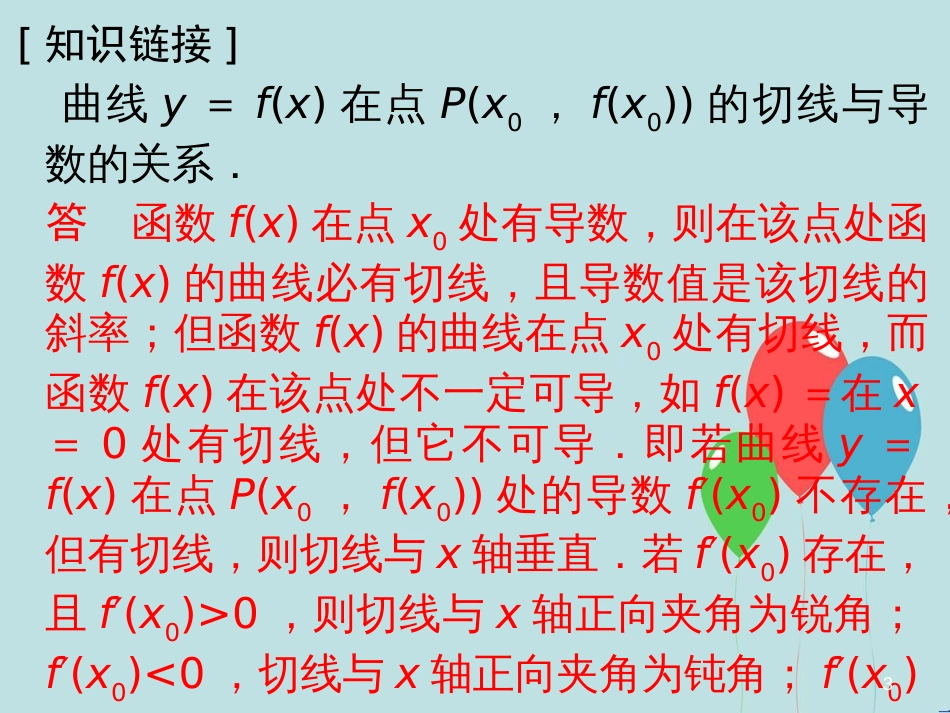 高中数学 第4章 导数及其应用 4.1 导数概念 4.1.3 导数的概念和几何意义课堂讲义配套课件 湘教版选修2-2_第3页