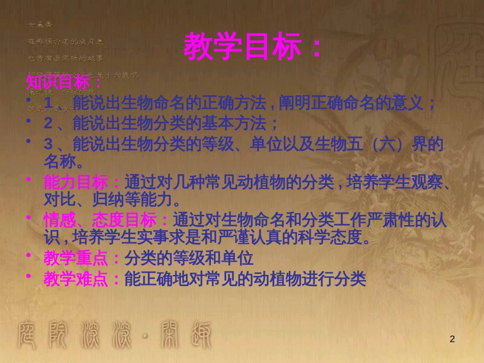 七年级生物下册 第五单元 第14章 生物的命名和分类 第1节 生物的命名和分类课件1 （新版）苏科版_第2页