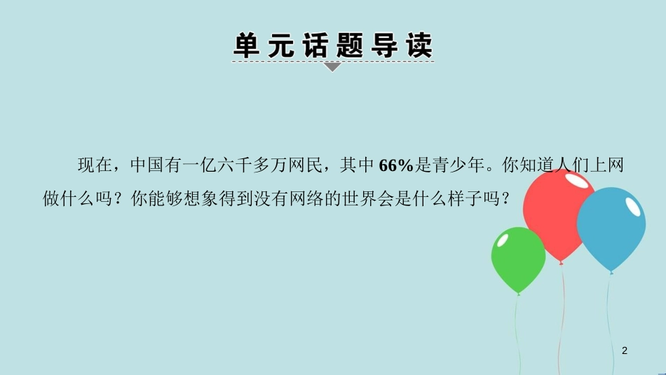 高中英语 Unit 4 Cyberspace Section Ⅰ Reading(Ⅰ) (Warm-up & Lesson 1)课件 北师大版必修2_第2页