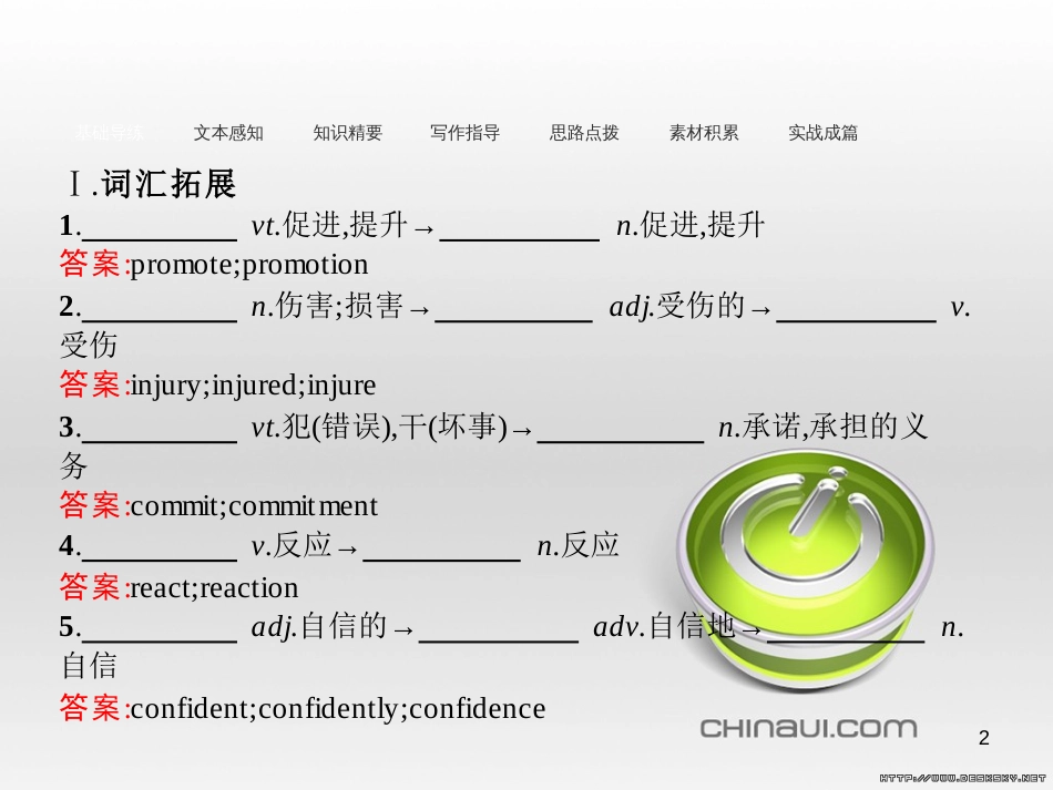 高中英语 Unit 6 Design Section Ⅴ 单元语法突破课件 北师大版必修2 (40)_第2页