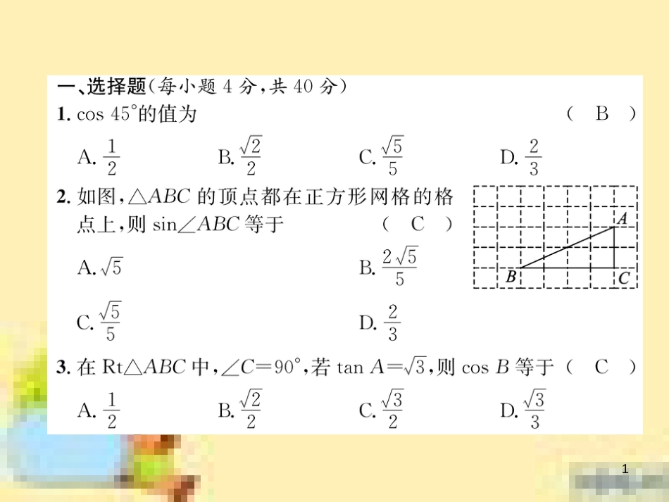 九年级英语下册 Unit 10 Get Ready for the Future语法精练及易错归纳作业课件 （新版）冀教版 (206)_第1页