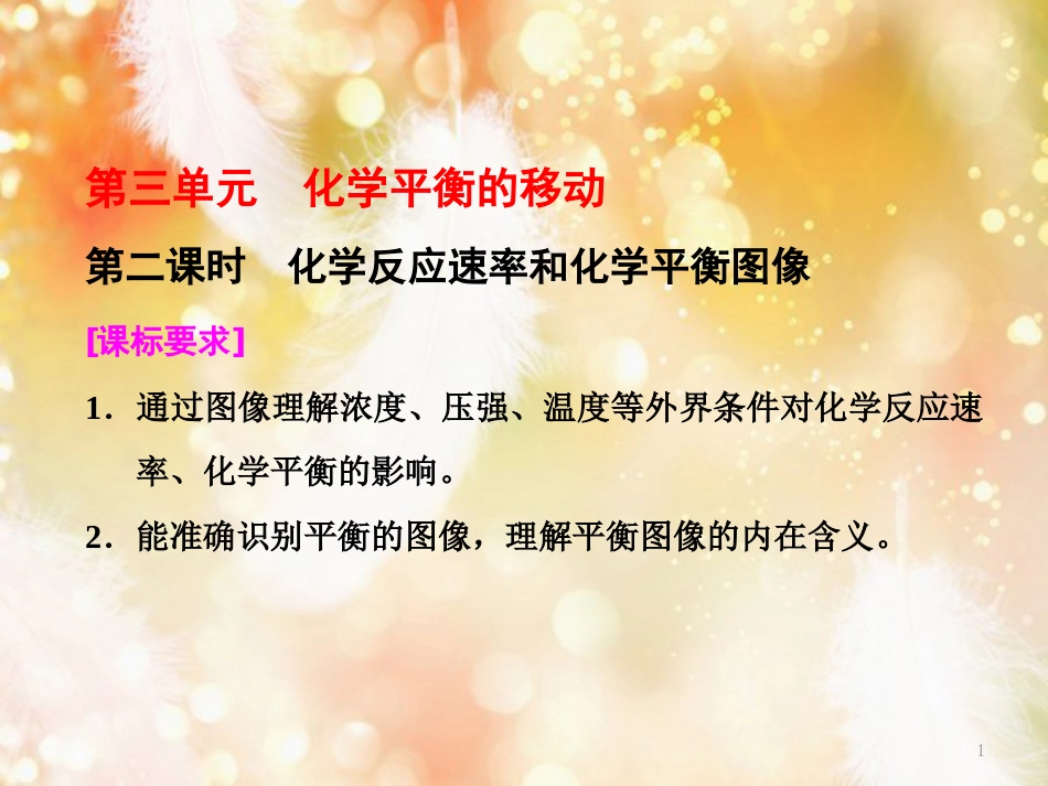 高中化学 专题2 化学反应速率与化学平衡 第三单元 第二课时 化学反应速率和化学平衡图像课件 苏教版选修4_第1页