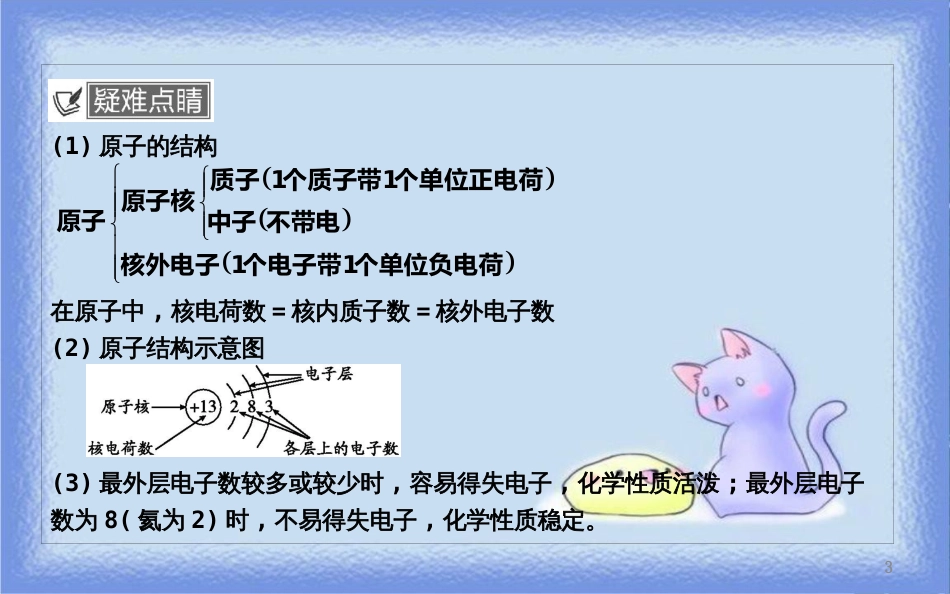 九年级化学上册 第三单元《物质构成的奥秘》课题2 原子的结构 第1课时 原子的构成 核外电子的排布课件 （新版）新人教版_第3页