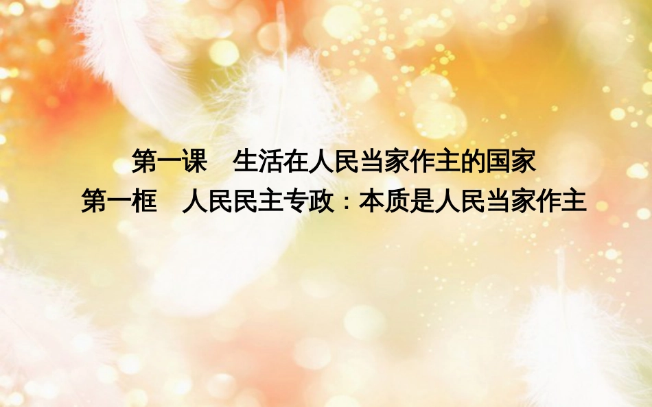 高中政治 第一单元 公民的政治生活 第一课 生活在人民当家作主的国家 第一框 人民民主专政本质是人民当家作主课件 新人教版必修2_第3页
