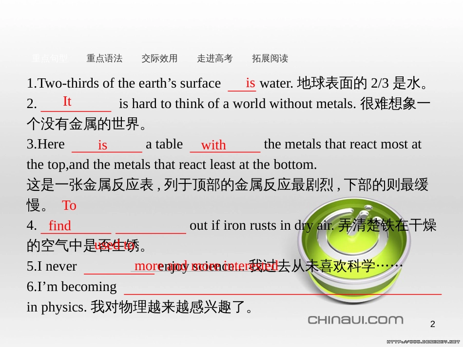 高中英语 Unit 6 Design Section Ⅴ 单元语法突破课件 北师大版必修2 (26)_第2页