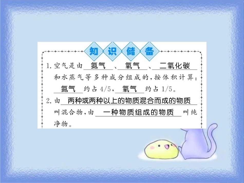 九年级化学上册 第1章 开启化学之门 第2节 化学研究些什么（第2课时）化学研究物质的组成和结构、用途与制法习题课件 沪教版_第2页