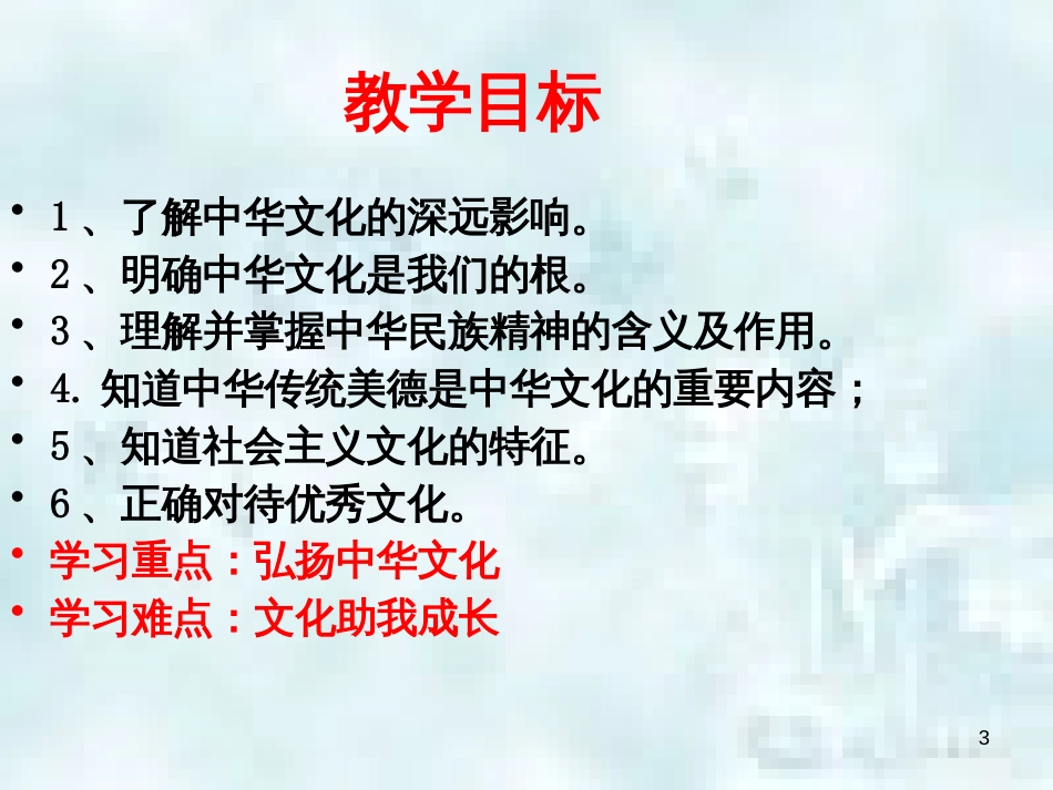 九年级道德与法治上册 第一单元 五星红旗，为你骄傲 第3课 凝心聚魂的文化力量 第1框 我们共同的精神家园优质课件 鲁人版六三制_第3页
