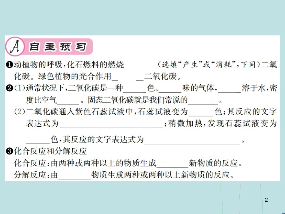 （遵义专版）九年级化学全册 第2章 身边的化学物质 2.2 奇妙的二氧化碳 第1课时 自然界中的二氧化碳及性质课件 沪教版_第2页