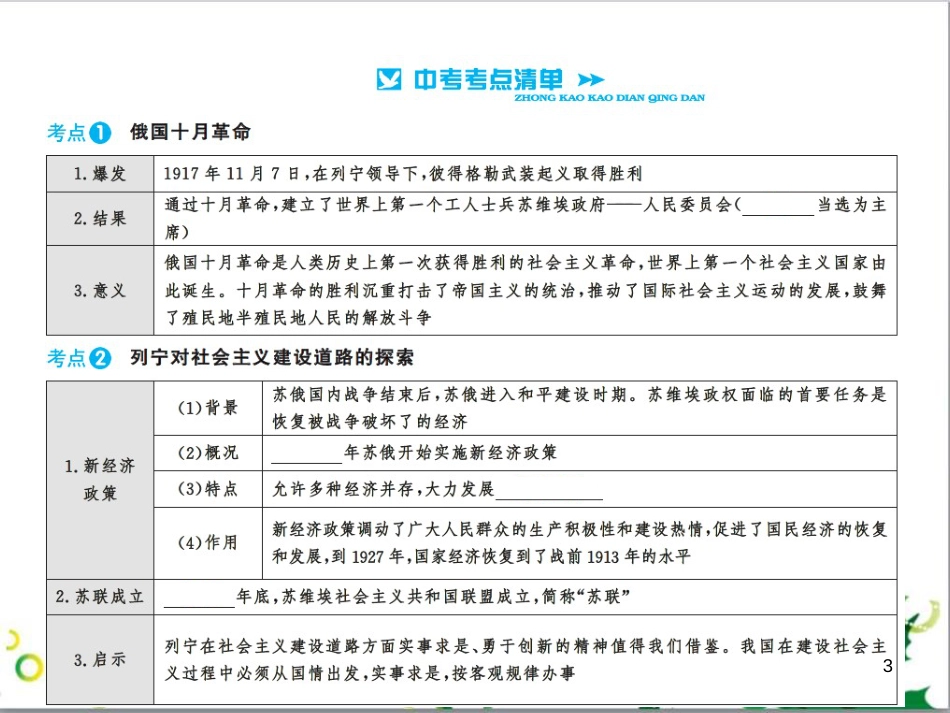 中考历史总复习 模块一 中国古代史 第一单元 中华文明的起源、国家的产生和社会的发展课时提升课件 (104)_第3页