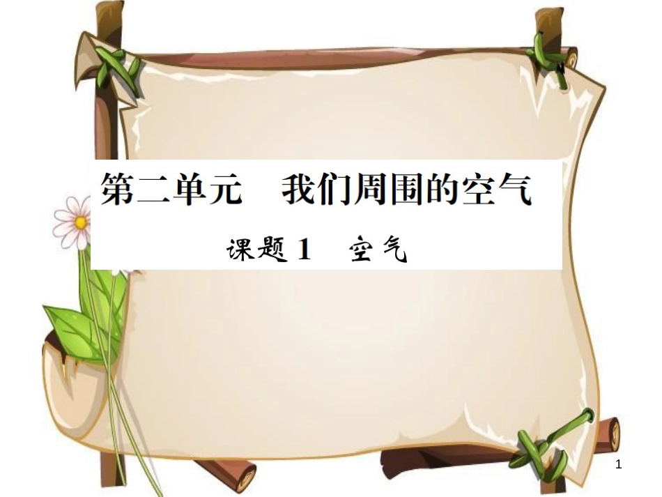 （河南专版）九年级化学上册 第二单元 我们周围的空气 课题1 空气（增分课练）习题课件 （新版）新人教版_第1页