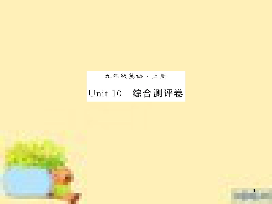 九年级英语下册 Unit 10 Get Ready for the Future语法精练及易错归纳作业课件 （新版）冀教版 (407)_第1页