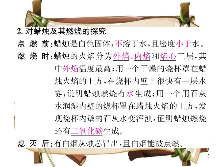 （河南专版）九年级化学上册 第一单元 走进化学世界 课题2 化学是一门以实验为基础的科学（增分课练）习题课件 （新版）新人教版_第3页