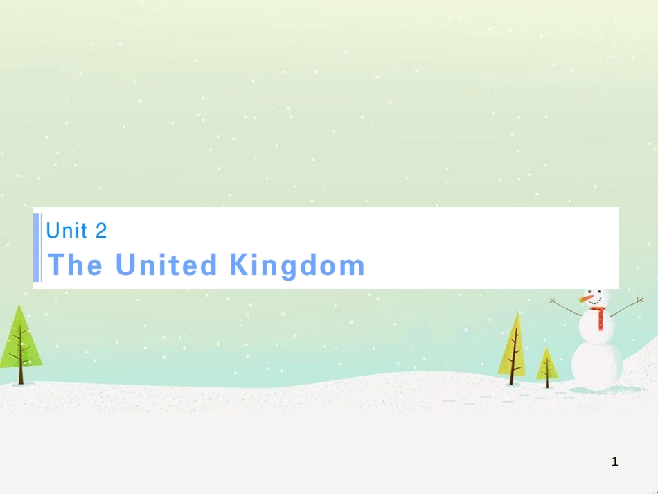 高考英语一轮复习 Unit 2 The United Kingdom知识点复习讲解课件 新人教版必修5_第1页