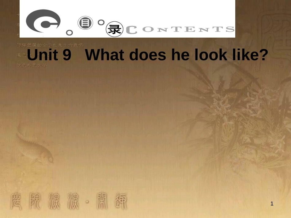 七年级英语下册 Unit 9 What does he look like习题课件 （新版）人教新目标版_第1页