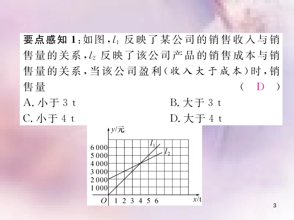 八年级数学上册 第4章 一次函数 4.4 一次函数的应用 第3课时 一次函数的应用（2）作业课件 （新版）北师大版_第3页