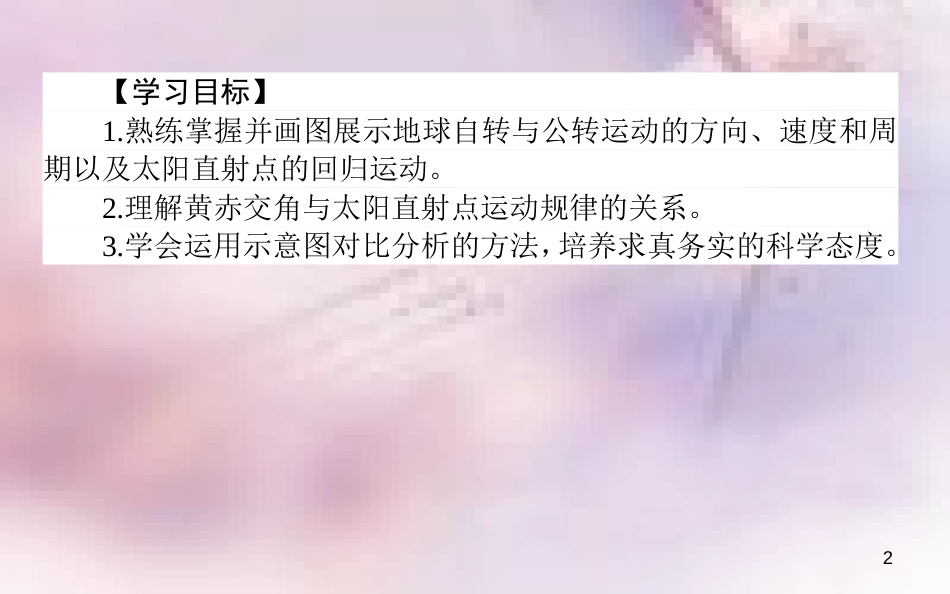 高中地理 第一章 行星地球 1.3 地球的运动 1.3.1 地球运动的一般特点导学课件 新人教版必修1_第2页