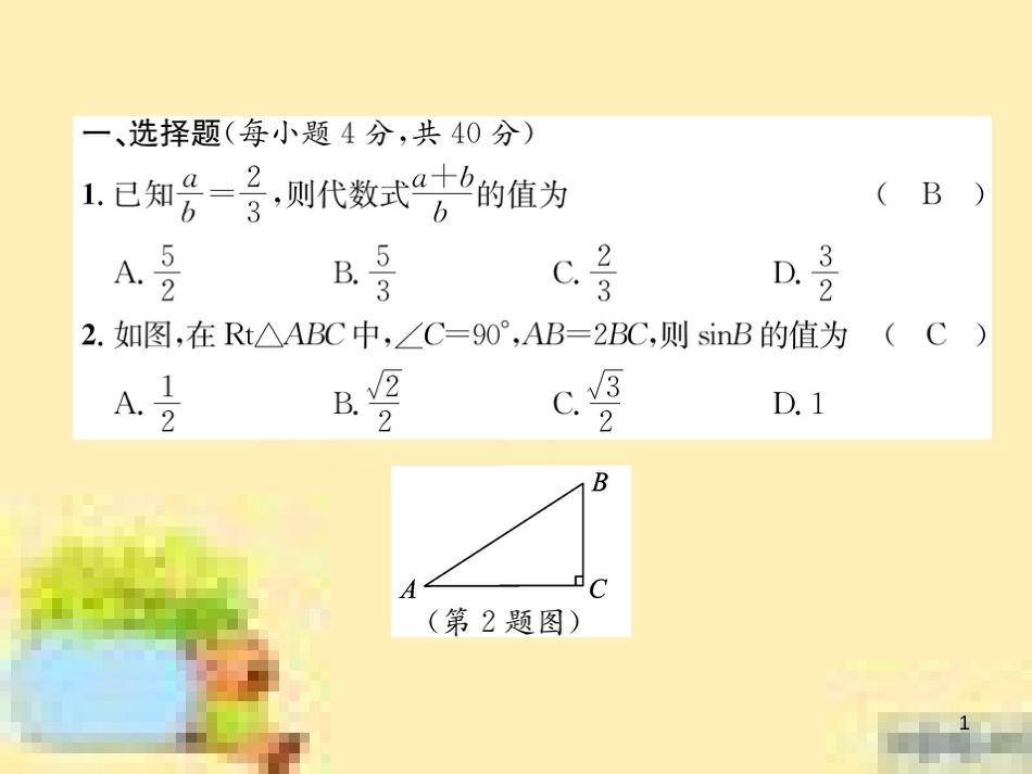 九年级英语下册 Unit 10 Get Ready for the Future语法精练及易错归纳作业课件 （新版）冀教版 (272)_第1页