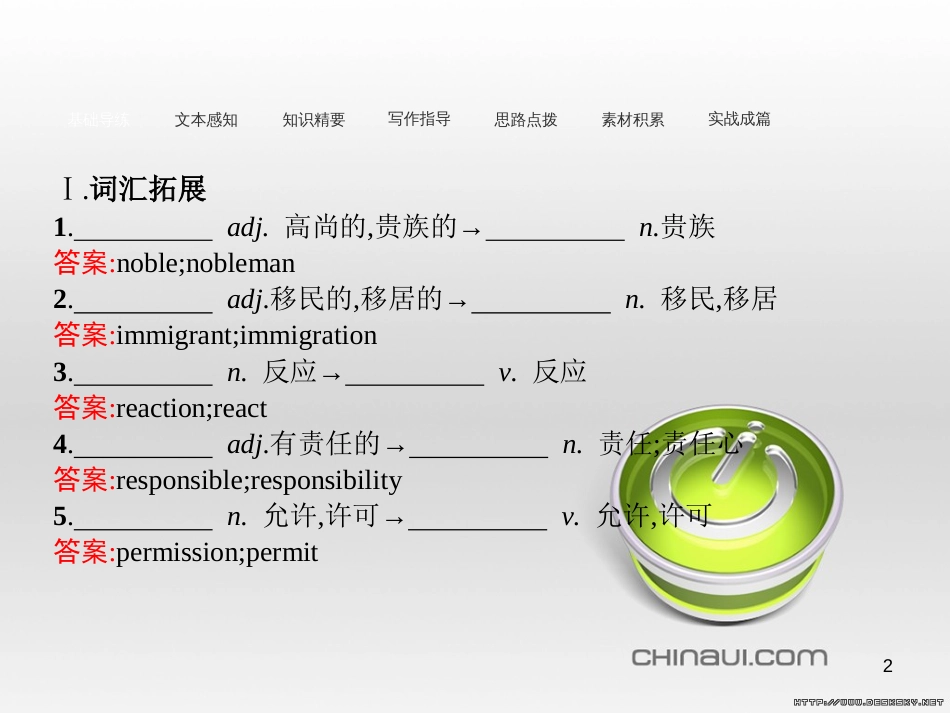 高中英语 Unit 6 Design Section Ⅴ 单元语法突破课件 北师大版必修2 (55)_第2页