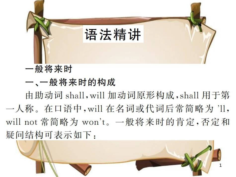 （河南专用）八年级英语上册 Unit 7 Will people have robots语法小专题习题课件 （新版）人教新目标版_第1页