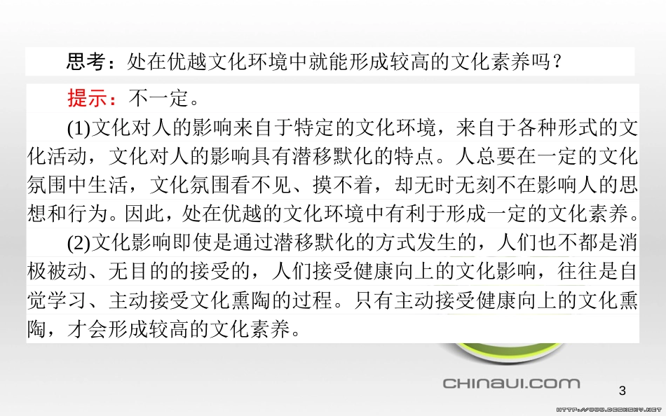 高中政治 第一单元 文化与生活 第一课 文化与社会 第一框 体味文化课件 新人教版必修3 (90)_第3页